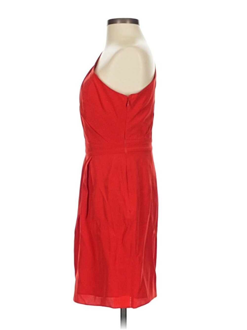 Anthropologie Gwyneth Silk Dress 0 Red Y2K One Shoulder Cocktail Party Shoshanna - Picture 5 of 9